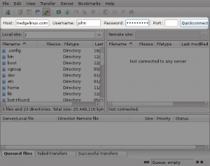 Login to your server