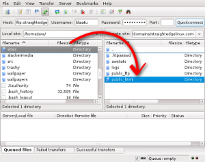 drag from left panel to right panel to upload