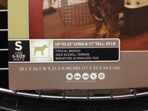 Label showing dimensions. Inches: 28L x 20.5W x 21.5H (Millimeters: 71 x 52 x 54.5)