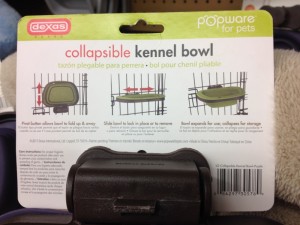 Flexible, collapsable food & water containers. (Detail of attach point mechanism.)